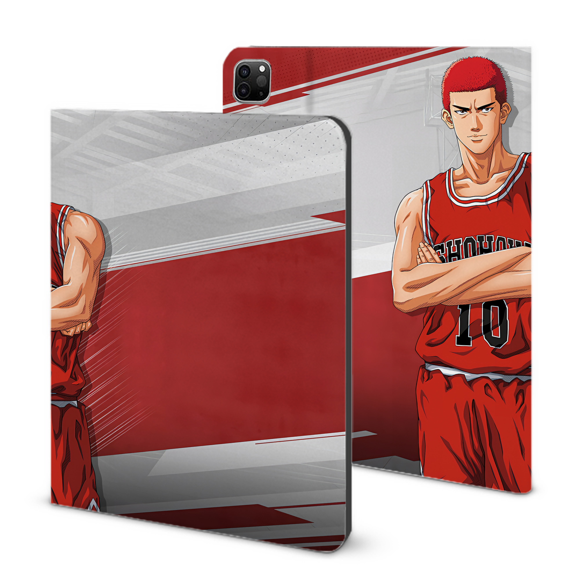 （画像用） SLAM DUNK／スラムダンク IPad ケース ブック型 PUレザー TPU 耐衝撃 軽量 薄型 ペン収納なし 全面保護 IPad 各モデル対応